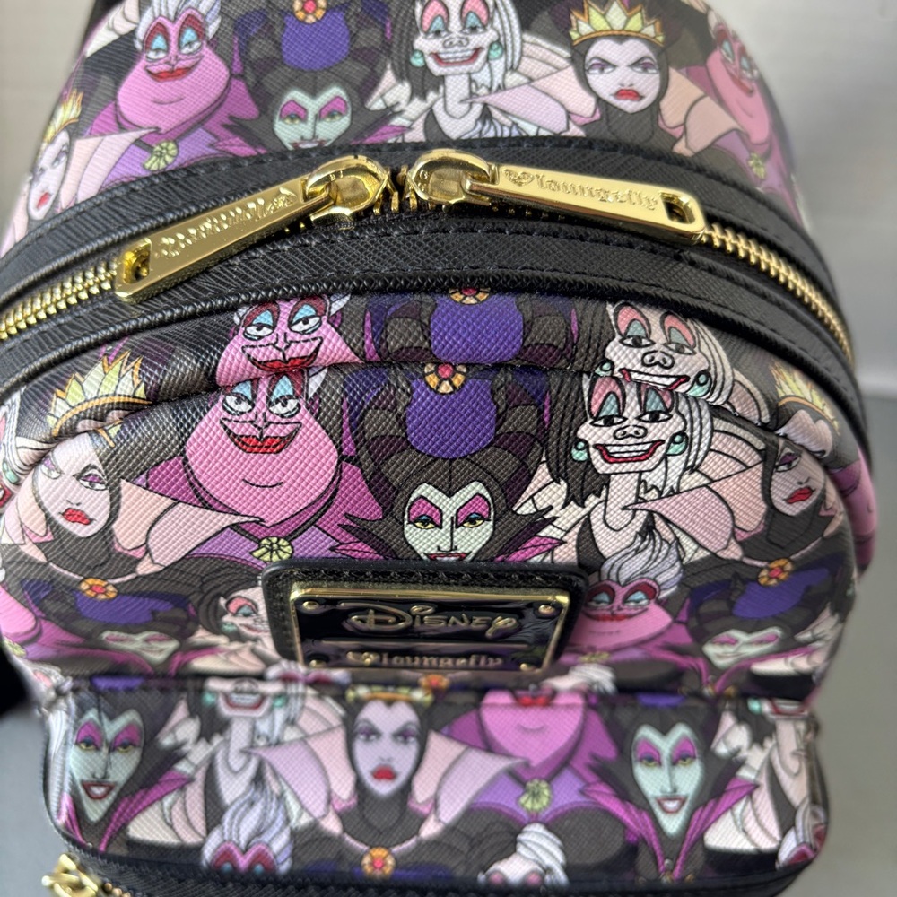 Disney Loungefly Villains Mini Backpack With Matching Wallet - Picture 5 of 13